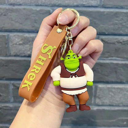 New Cartoon Monster Shrek Keychains Doll Delicate Backpack, Car Hanging Trinket
