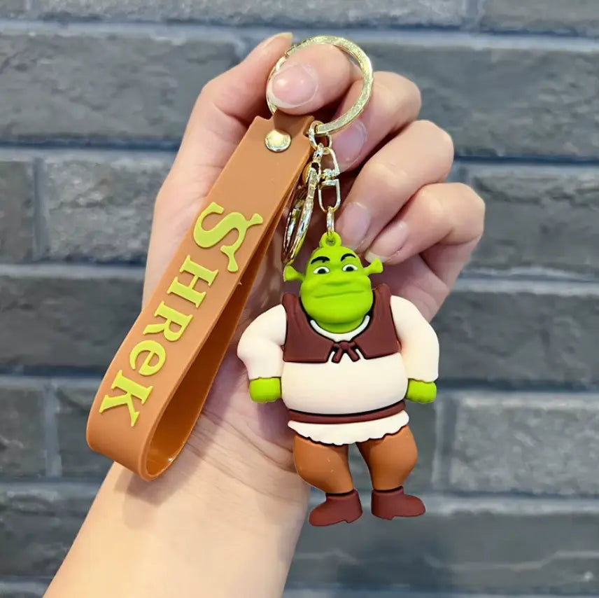 New Cartoon Monster Shrek Keychains Doll Delicate Backpack, Car Hanging Trinket