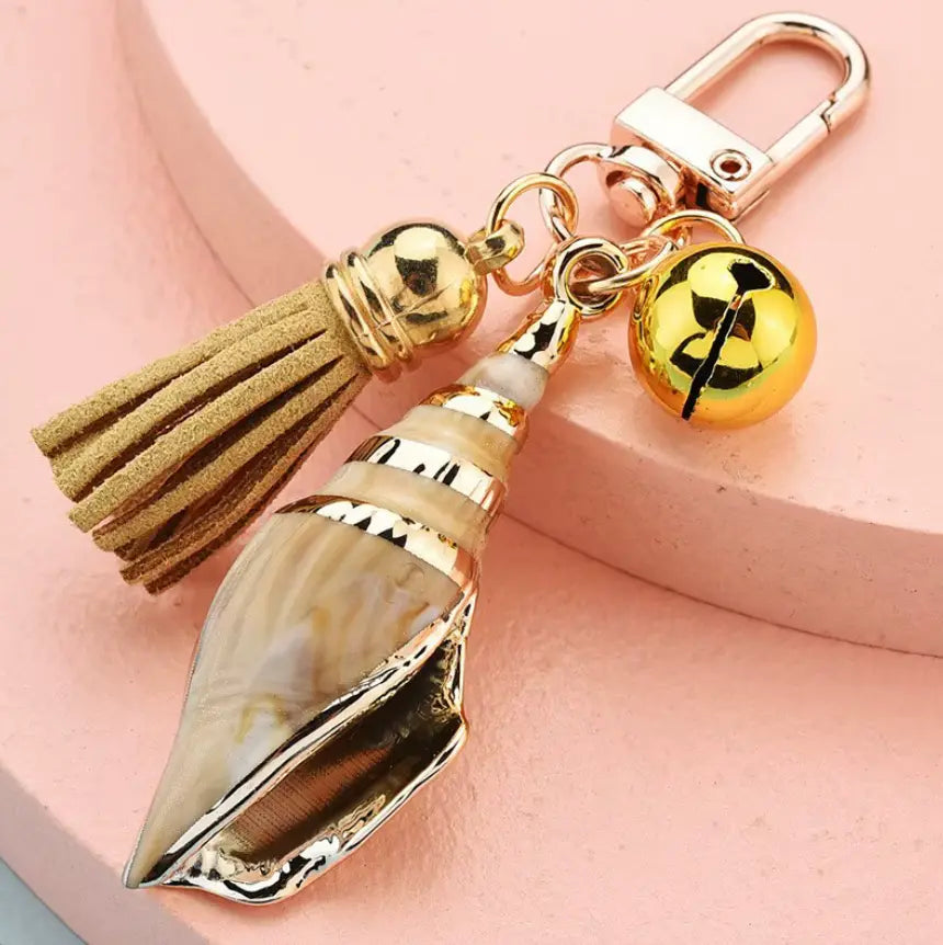 New Creative Conch Tassel Keychains Fashionable Plastic And School Bags