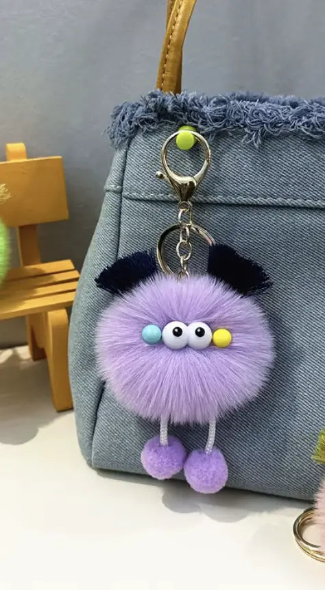 New Dynamics cartoon plush toys Keychains Toys Plush Doll Small Coal Bag Charms Pendant