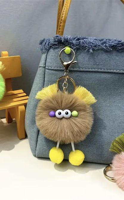 New Dynamics cartoon plush toys Keychains Toys Plush Doll Small Coal Bag Charms Pendant