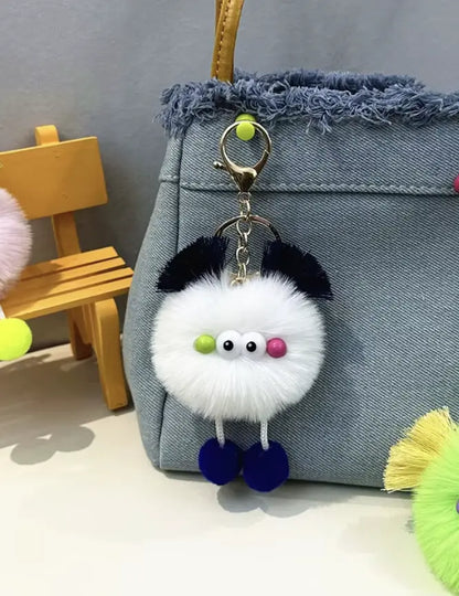New Dynamics cartoon plush toys Keychains Toys Plush Doll Small Coal Bag Charms Pendant