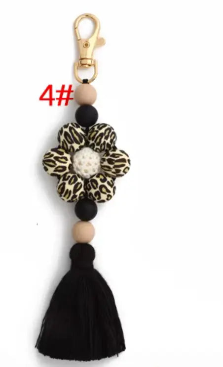 New Silicone Beaded Keychains Charm And Accessories Creative Silicone Tassel