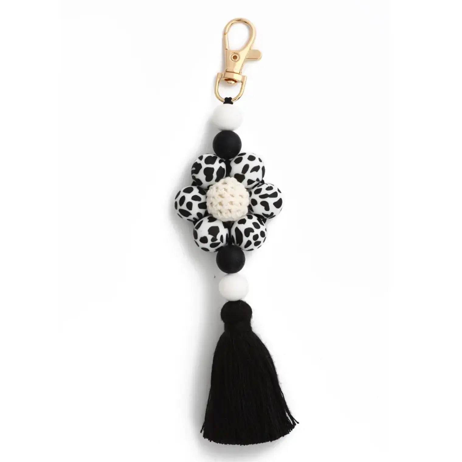 New Silicone Beaded Keychains Charm And Accessories Creative Silicone Tassel