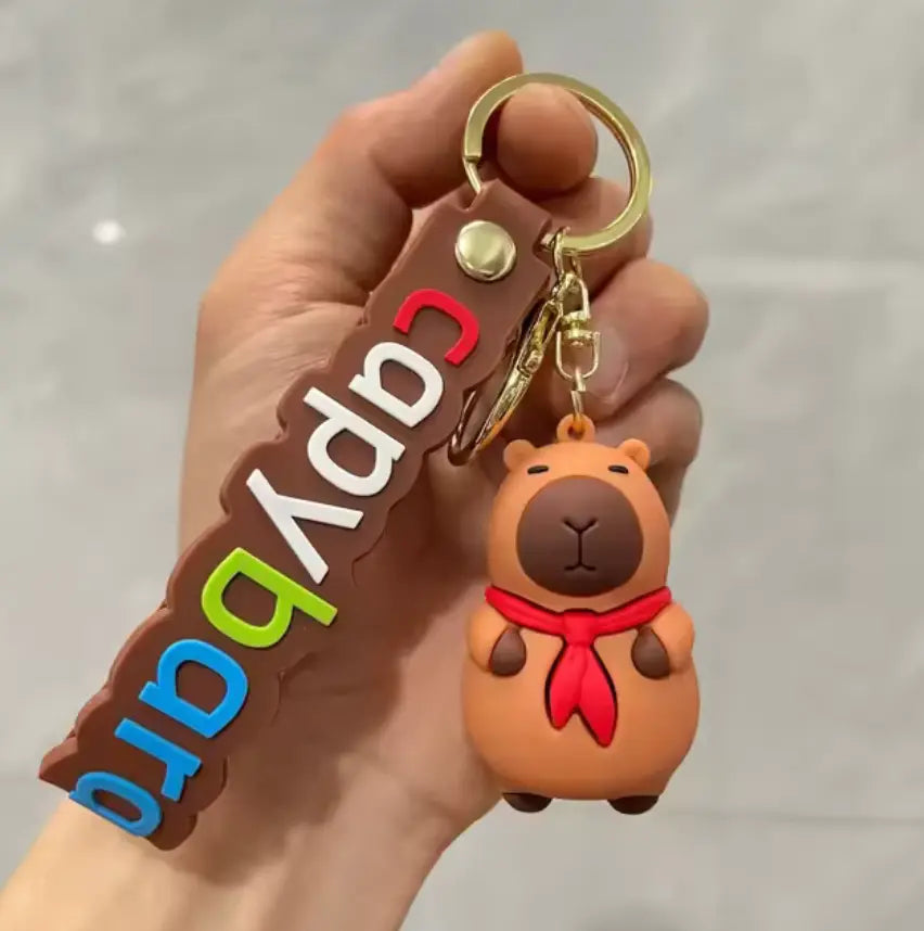 Cute Capybara Keychains Funny Kapibara Figure Toys Pendants