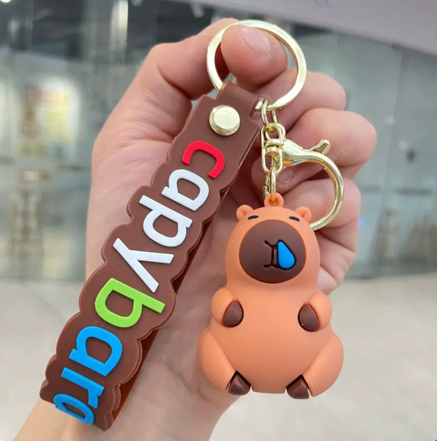 Cute Capybara Keychains Funny Kapibara Figure Toys Pendants