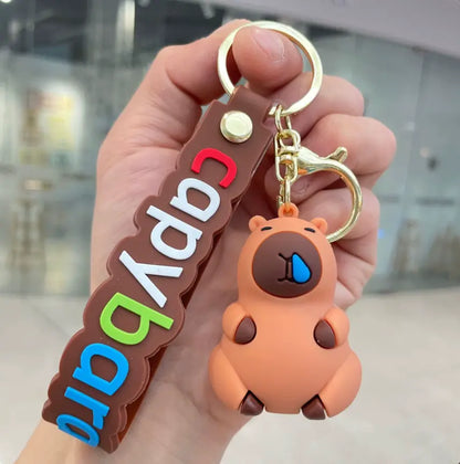 Cute Capybara Keychains Funny Kapibara Figure Toys Pendants