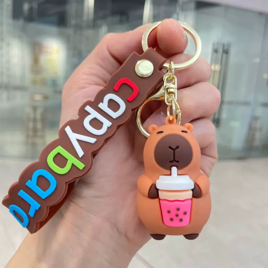 Cute Capybara Keychains Funny Kapibara Figure Toys Pendants