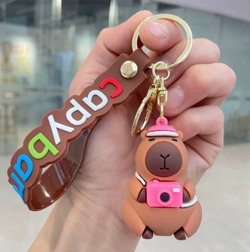 Cute Capybara Keychains Funny Kapibara Figure Toys Pendants
