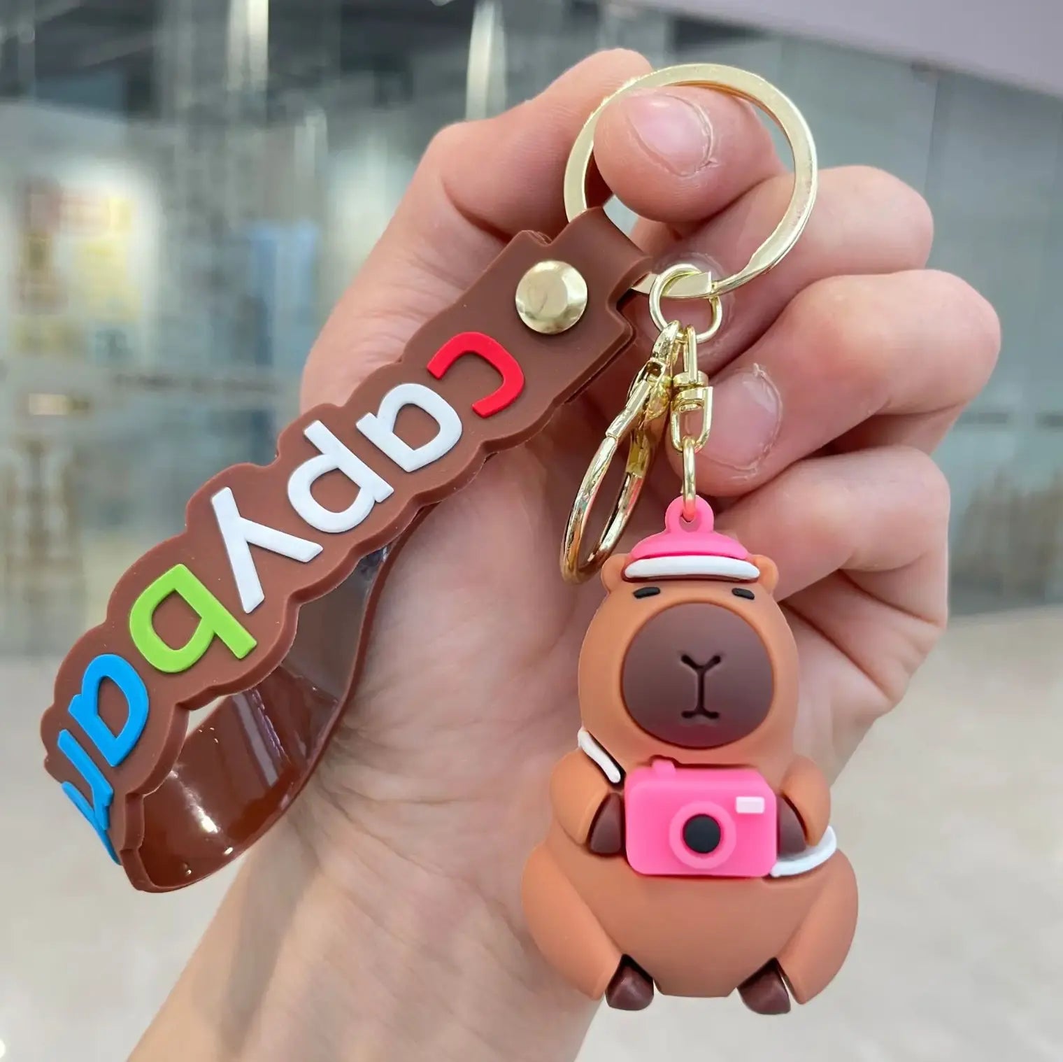 Cute Capybara Keychains Funny Kapibara Figure Toys Pendants