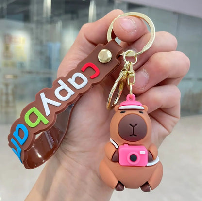 Cute Capybara Keychains Funny Kapibara Figure Toys Pendants
