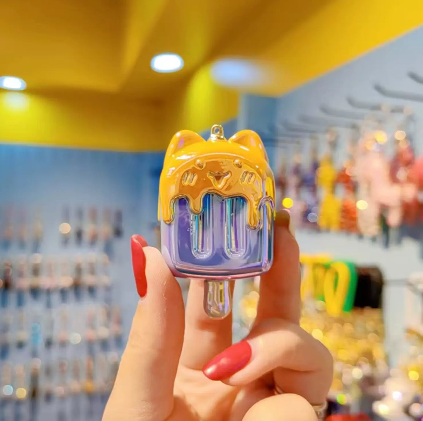 Lilangda New Bag Pendant Accessories Candy Colored Acrylic Ice Cream Beaded Keychains