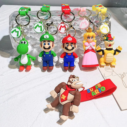 Mario Characters KeyChains and Bag Car Pendant KeyChains