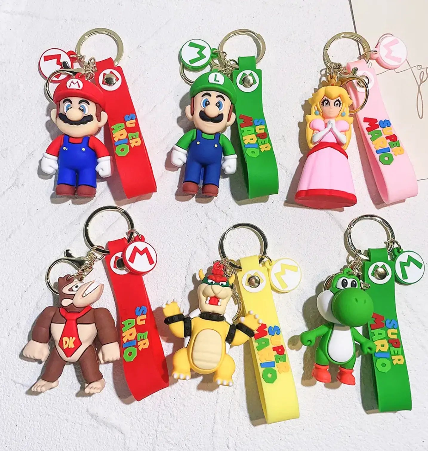 Mario Characters KeyChains and Bag Car Pendant KeyChains