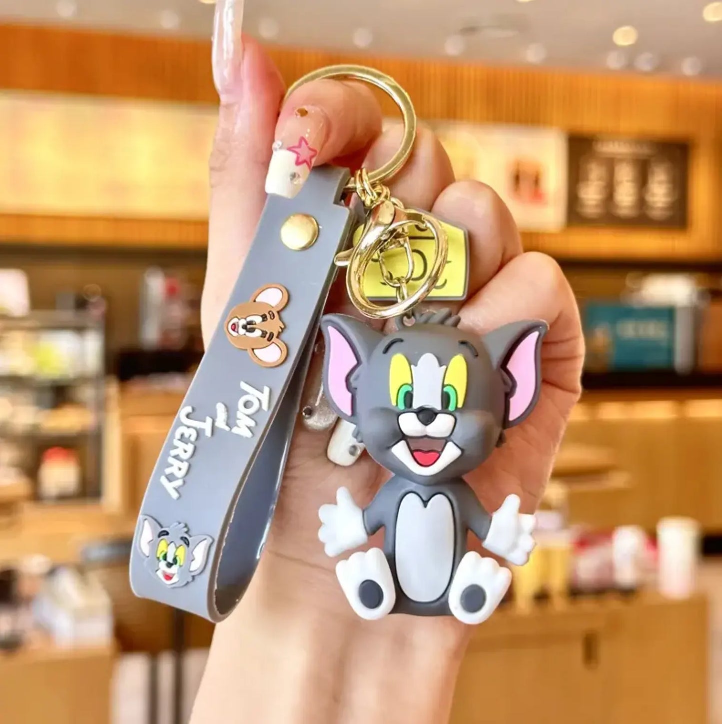 Tom And Jerry Cartoon Keychains Doll And Backpack Pendant