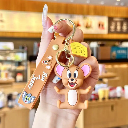 Tom And Jerry Cartoon Keychains Doll And Backpack Pendant