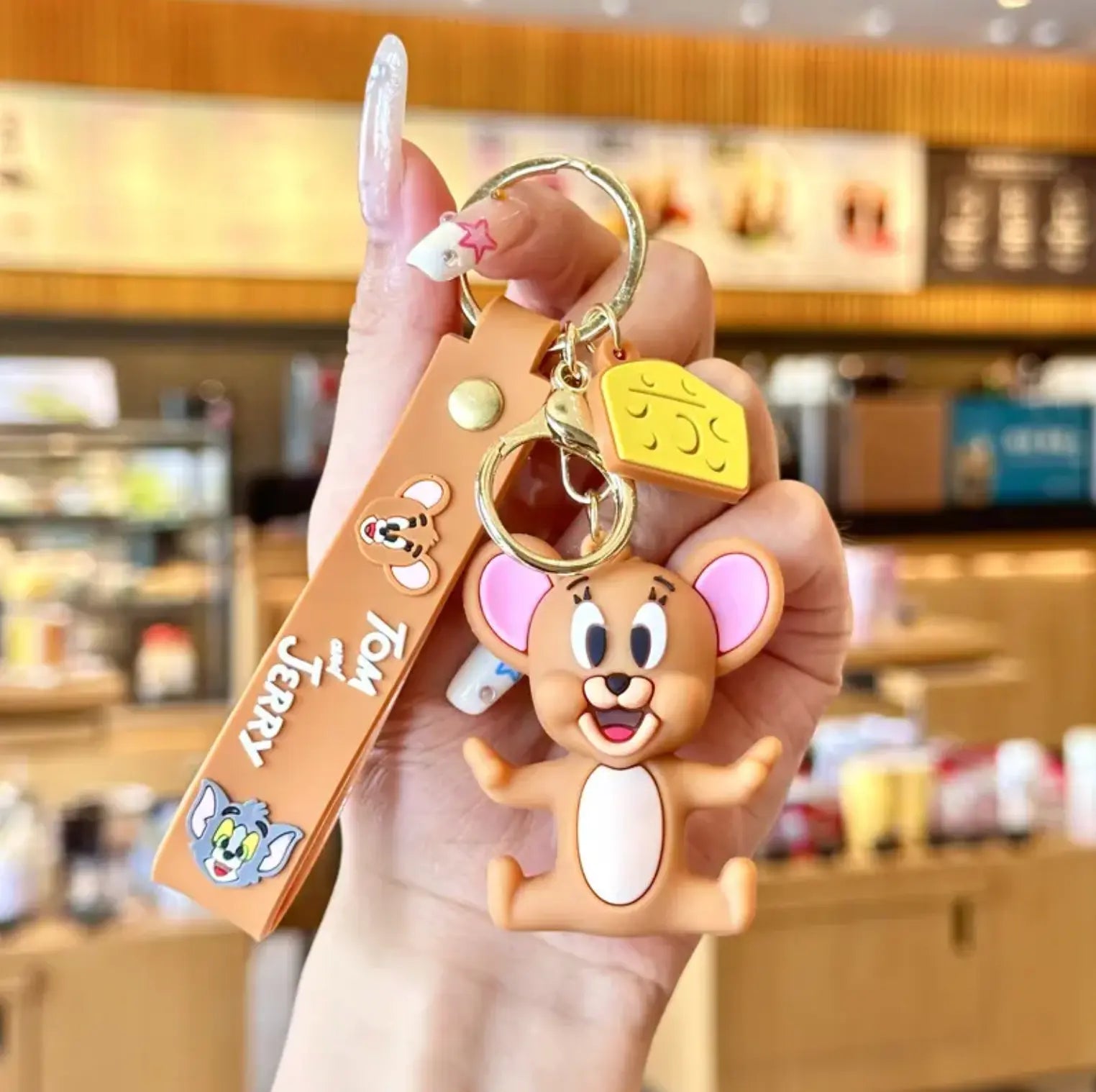 Tom And Jerry Cartoon Keychains Doll And Backpack Pendant