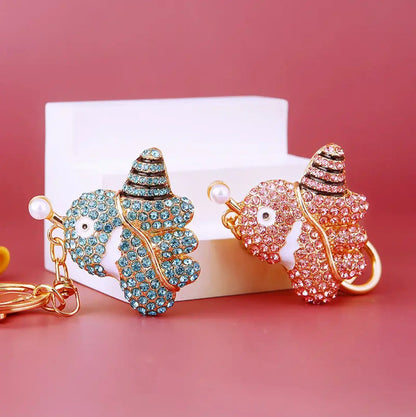 Rhinestone Octopus Car Keychain Metal Cute Bag Pendant With Woven Rope