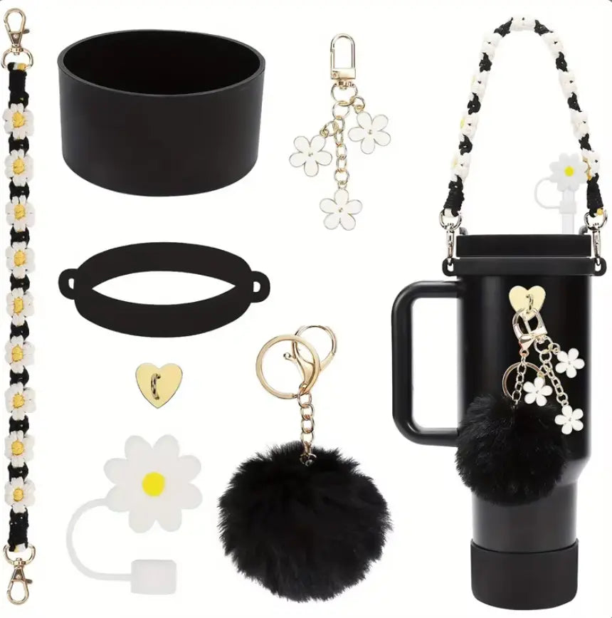 New 7pcs Cup Accessories Set for Cup Tumbler Straw Cover Not Including The Cup.