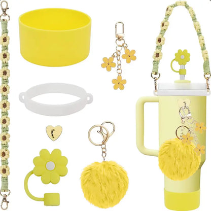 New 7pcs Cup Accessories Set for Cup Tumbler Straw Cover Not Including The Cup.