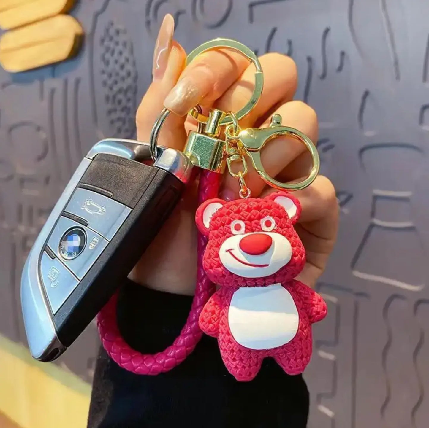 New Cute Weaving Little Bear Pendant Backpack Doll Pendant Bag Hangings Decorative Panda