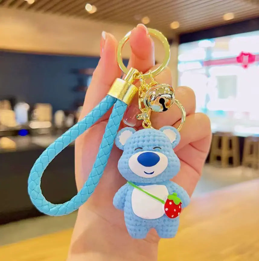 New Cute Weaving Little Bear Pendant Backpack Doll Pendant Bag Hangings Decorative Panda