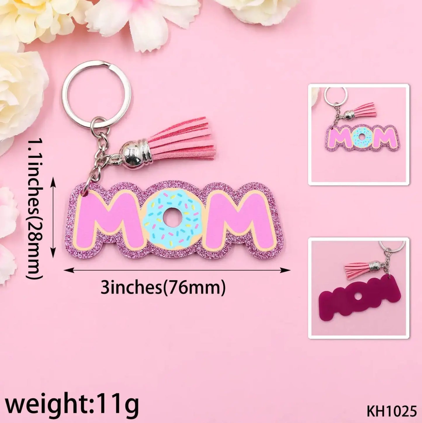 Metal & Acrylic Keychain Mother Series with Tassel UV Printing