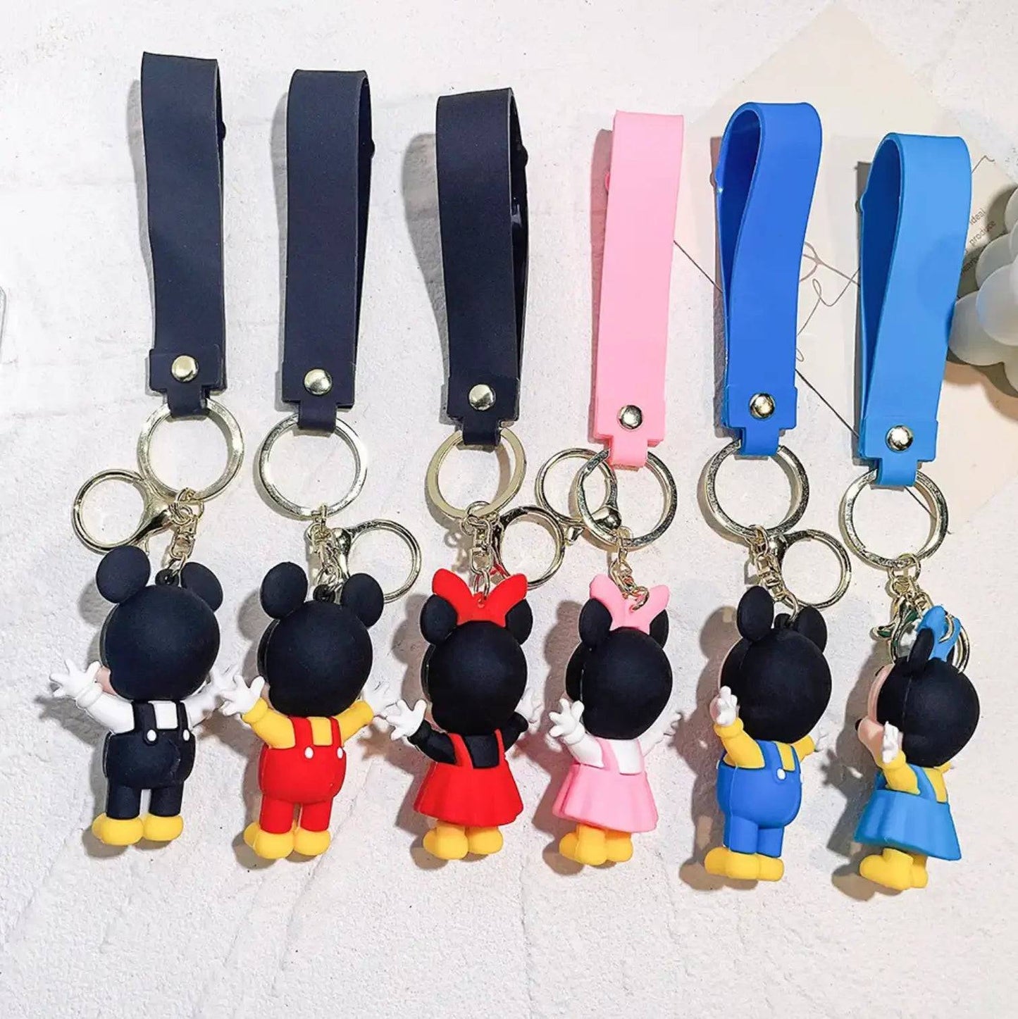 Mickey and Minnie Keychain Metal Silicone & Rubber Car Key Chain