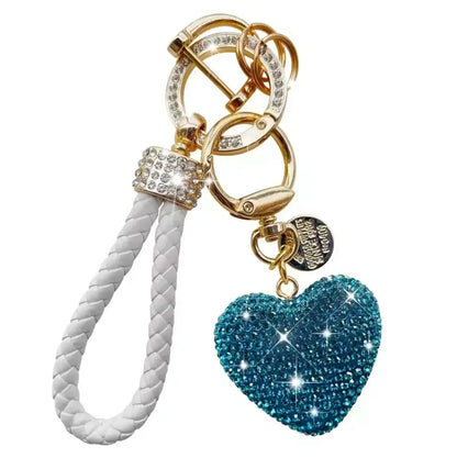 Luxury Heart Bling Crystal Rhinestone KeyChains Accessories With Rhinestone