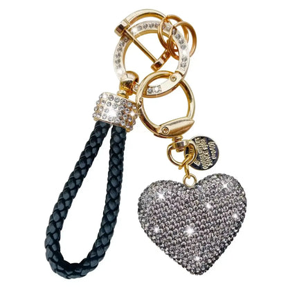 Luxury Heart Bling Crystal Rhinestone KeyChains Accessories With Rhinestone