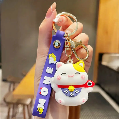Cartoon Car Keychains Accessories Kawaii Bag Handbag Kids Keychain for Decoration