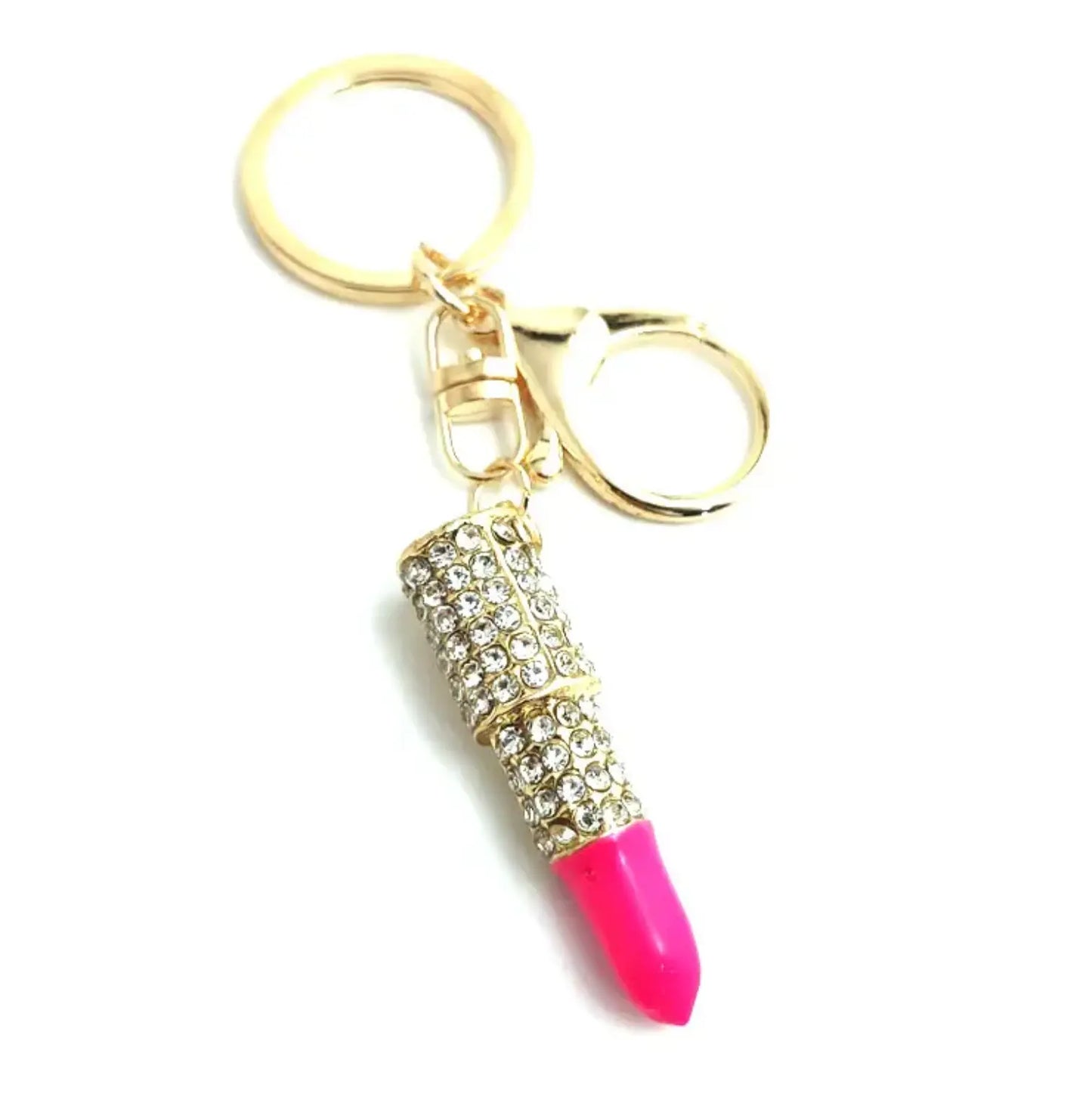 Cute Luxury Lips Ticks Keychains Metal Kawaii Bling