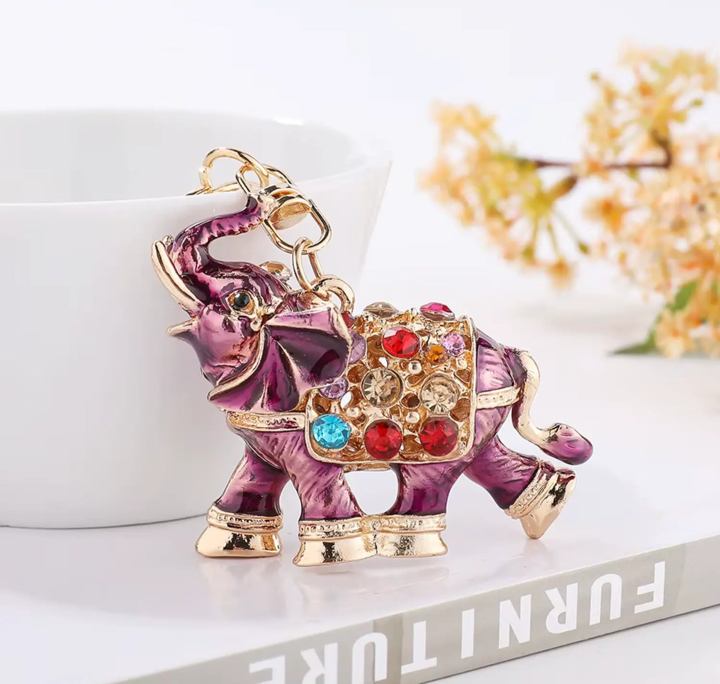 Diamond Keychains Elephant Metal and Bag Pendant Creative Small Elephant Charm