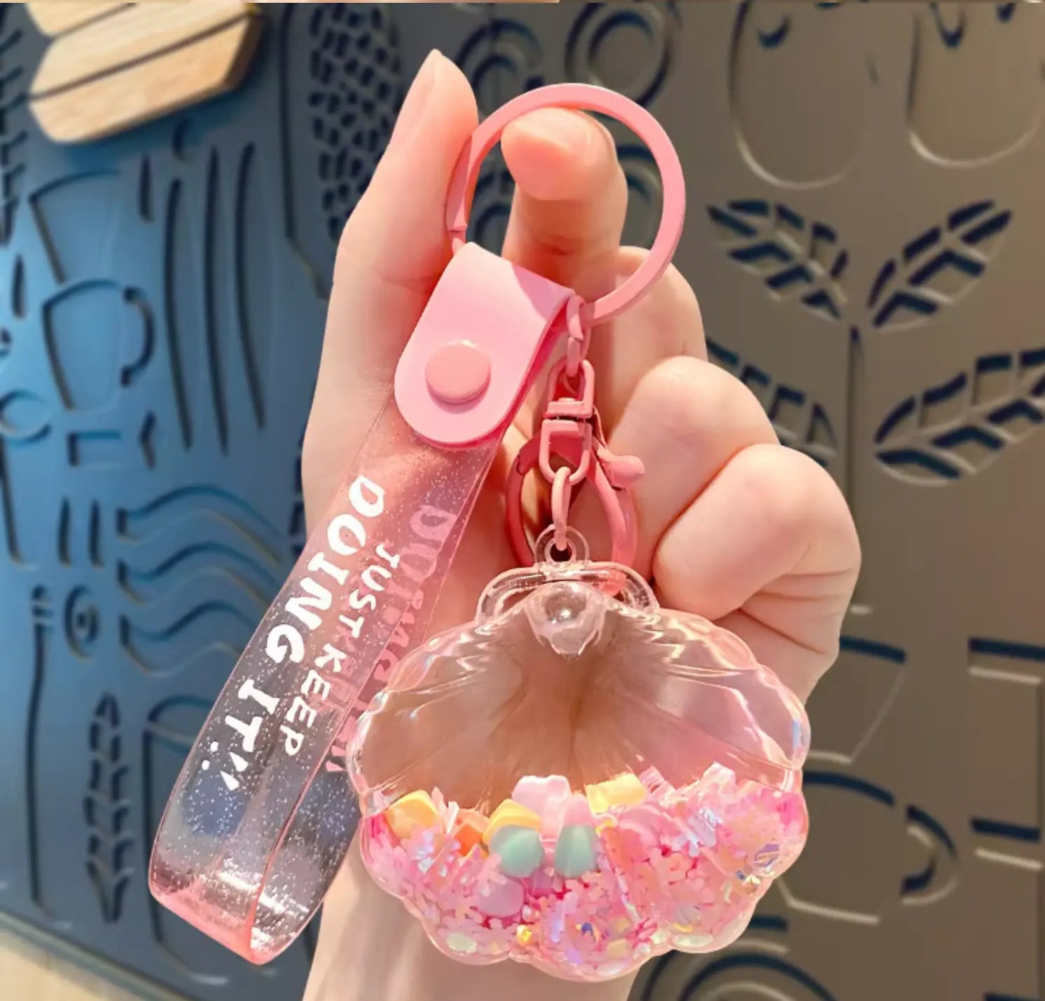 Kawaii Girl Women Bag Pendant Car Keychains and Sea Shell