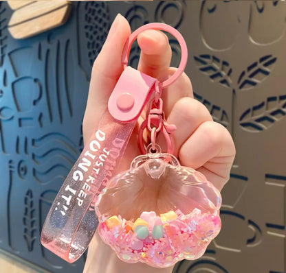 Kawaii Girl Women Bag Pendant Car Keychains and Sea Shell