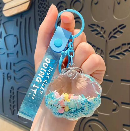 Kawaii Girl Women Bag Pendant Car Keychains and Sea Shell