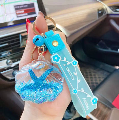 Kawaii Girl Women Bag Pendant Car Keychains and Sea Shell