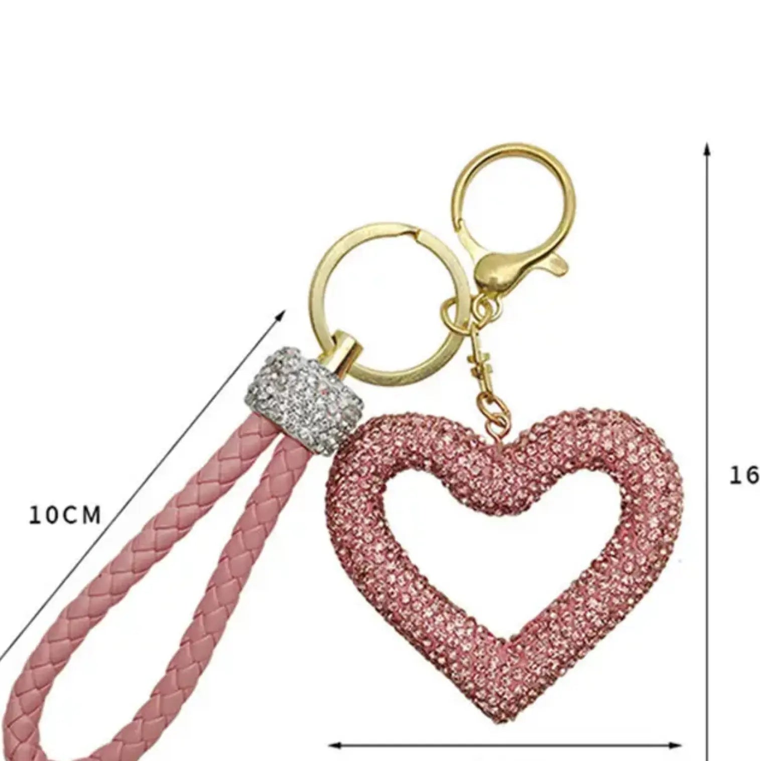 New Rhinestones Heart Keychains Pendant Accessories Cute Diamond Bling