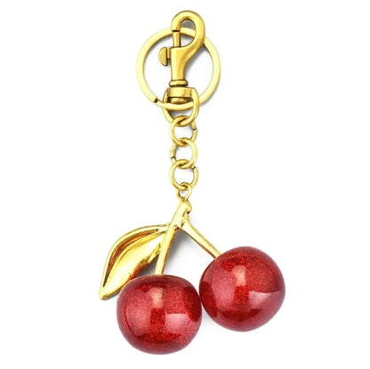 Sweet Red Cherry handbag charm Keychains Cherry Bag Charm Cute Cherry Charm Pendant for Handbag