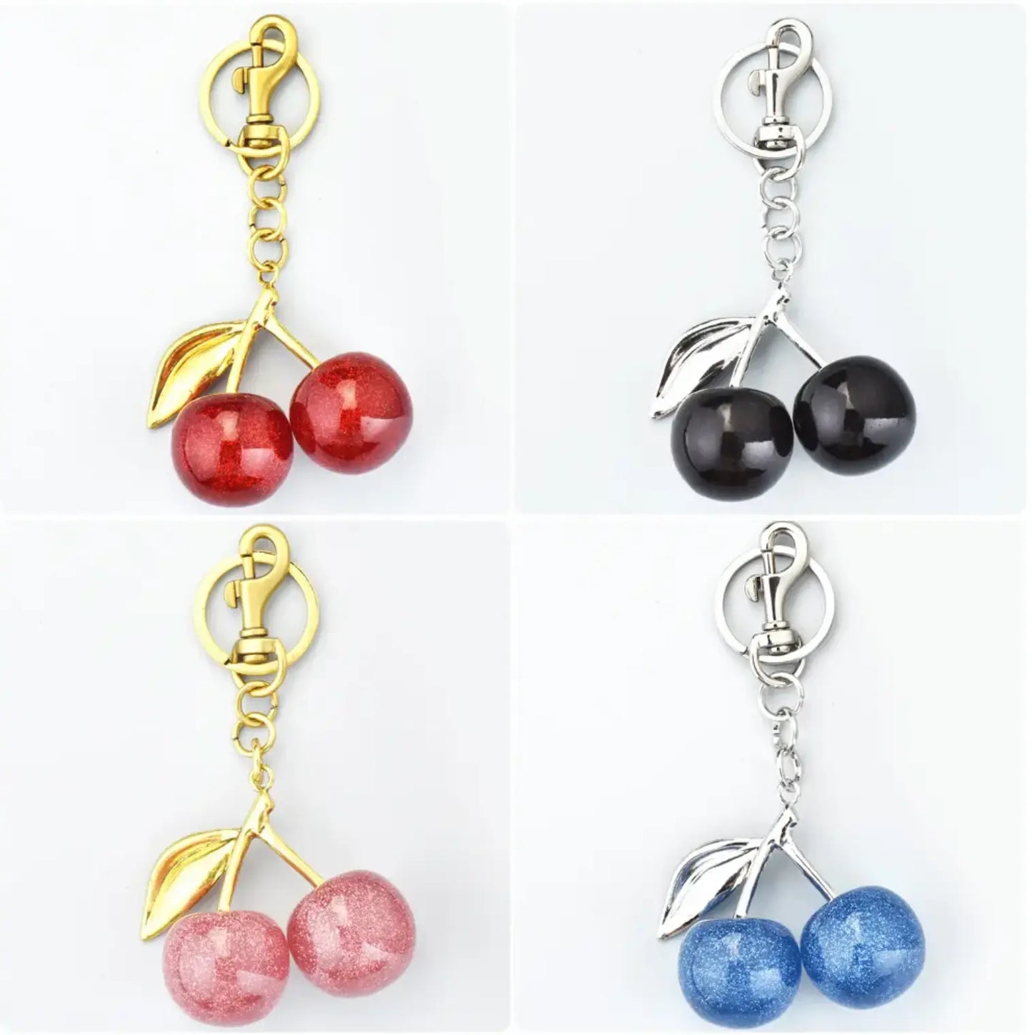 Sweet Red Cherry handbag charm Keychains Cherry Bag Charm Cute Cherry Charm Pendant for Handbag