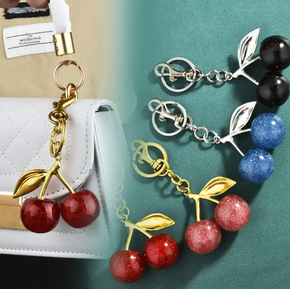 Sweet Red Cherry handbag charm Keychains Cherry Bag Charm Cute Cherry Charm Pendant for Handbag