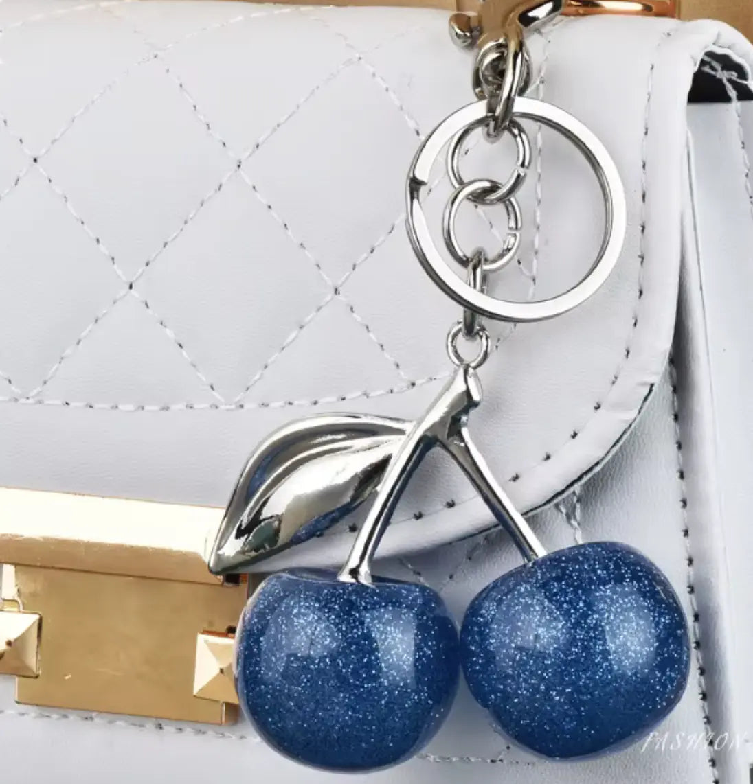 Sweet Red Cherry handbag charm Keychains Cherry Bag Charm Cute Cherry Charm Pendant for Handbag