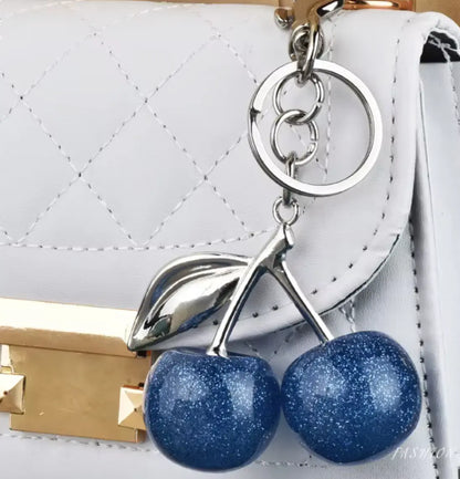 Sweet Red Cherry handbag charm Keychains Cherry Bag Charm Cute Cherry Charm Pendant for Handbag