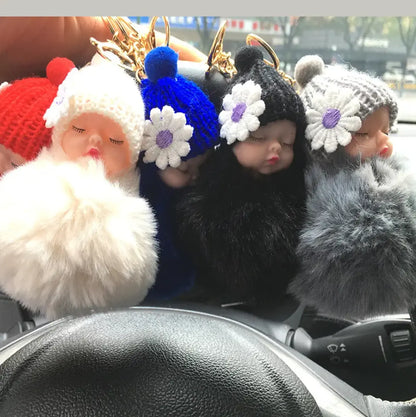 Baby Doll Toy Drop Ship Cute Sleeping Baby Doll KeyChains And Bags Fluffy