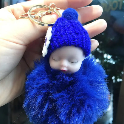 Baby Doll Toy Drop Ship Cute Sleeping Baby Doll KeyChains And Bags Fluffy