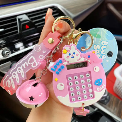 Lilangda Cute Cartoon Maze Doll Keychains Exquisite Backpack Rabbit Calculator