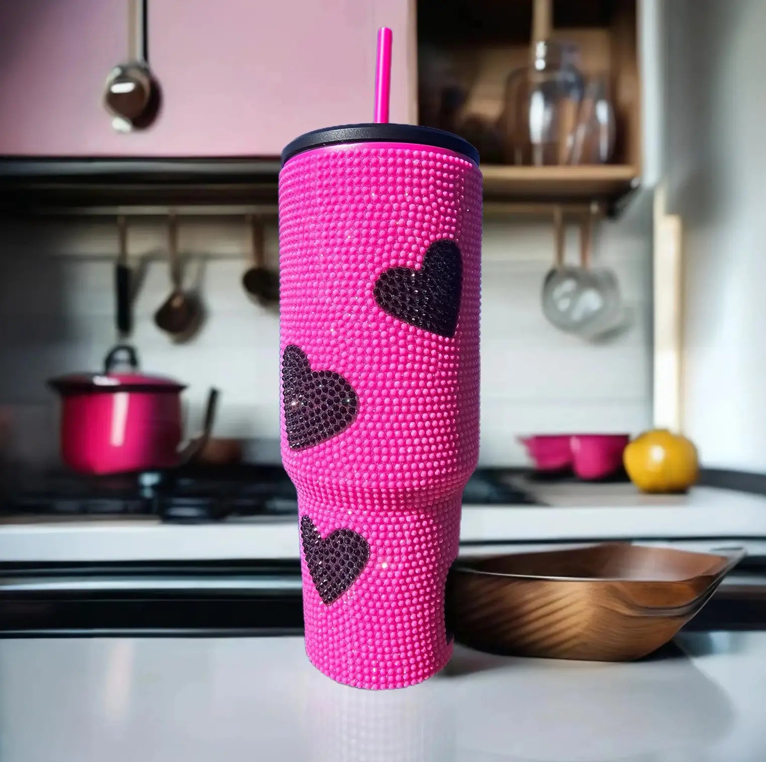 New Design Stainless Steel Crystal Sparkle Tumbler – Vibrant Colors & Rhinestone Crystal Sparkle