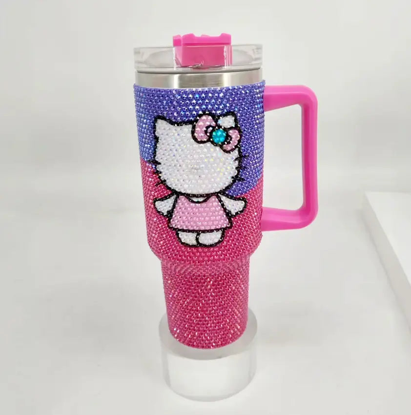 New Design Stainless Steel Crystal Sparkle Tumbler – Vibrant Colors & Rhinestone Crystal Sparkle
