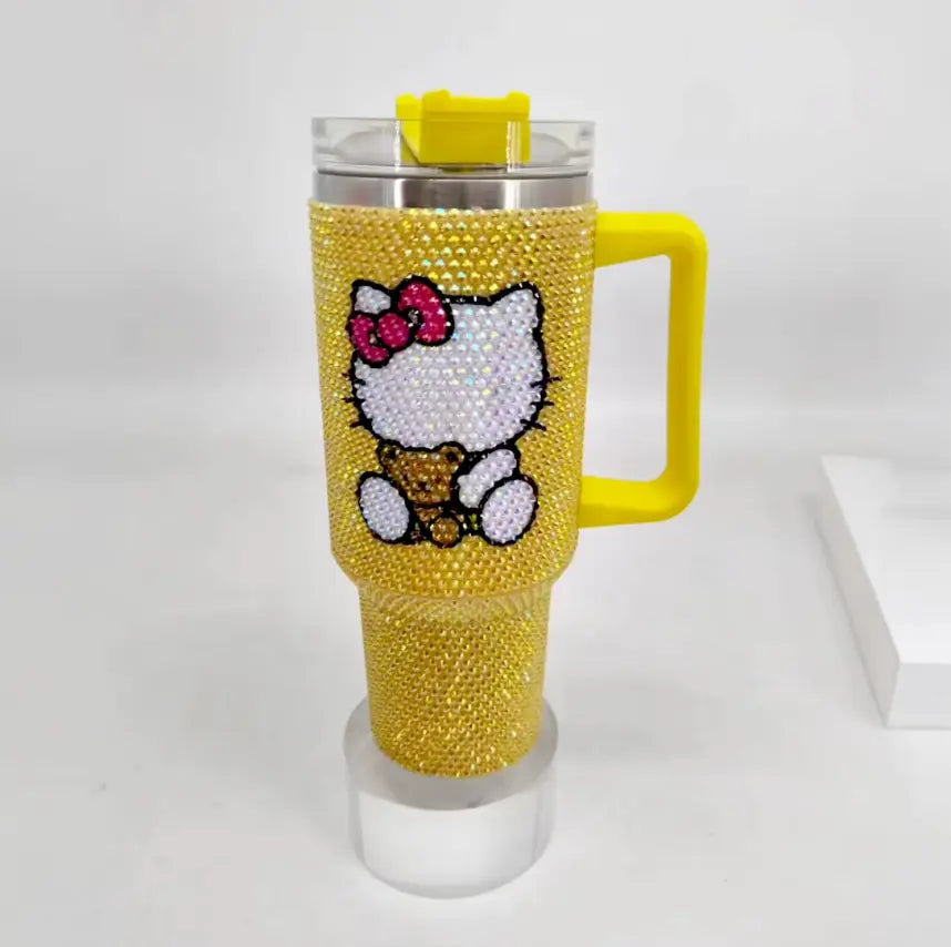 New Design Stainless Steel Crystal Sparkle Tumbler – Vibrant Colors & Rhinestone Crystal Sparkle