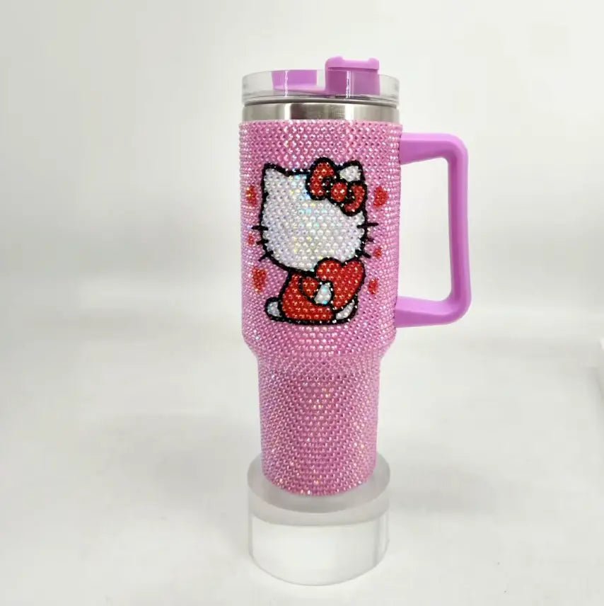 New Design Stainless Steel Crystal Sparkle Tumbler – Vibrant Colors & Rhinestone Crystal Sparkle